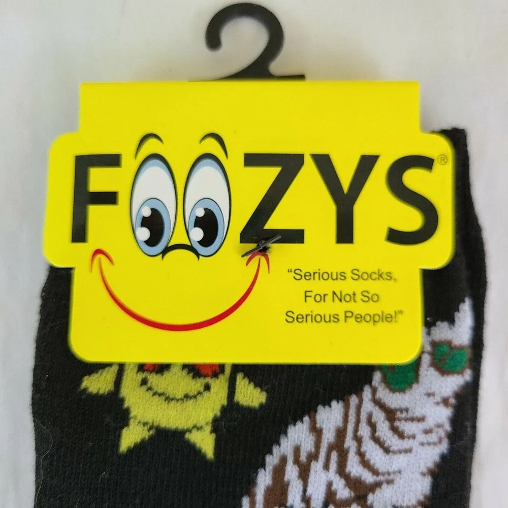 Foozys Cat with Sunglasses Sun Sunshine Kitty Animal Black‎ Pairs Women's Socks